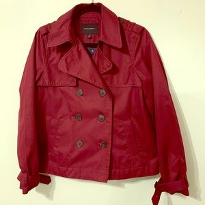 Banana Republic burgundy cotton pea coat